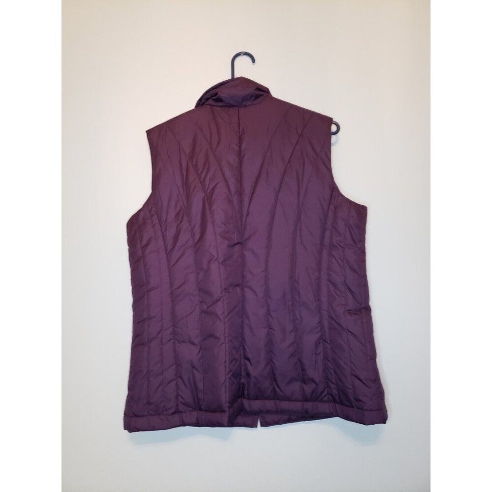 Anthony Richards Women's Sz L Purple Full Zip Puffer Vest Pockets Sleeveless - Picture 2 of 5